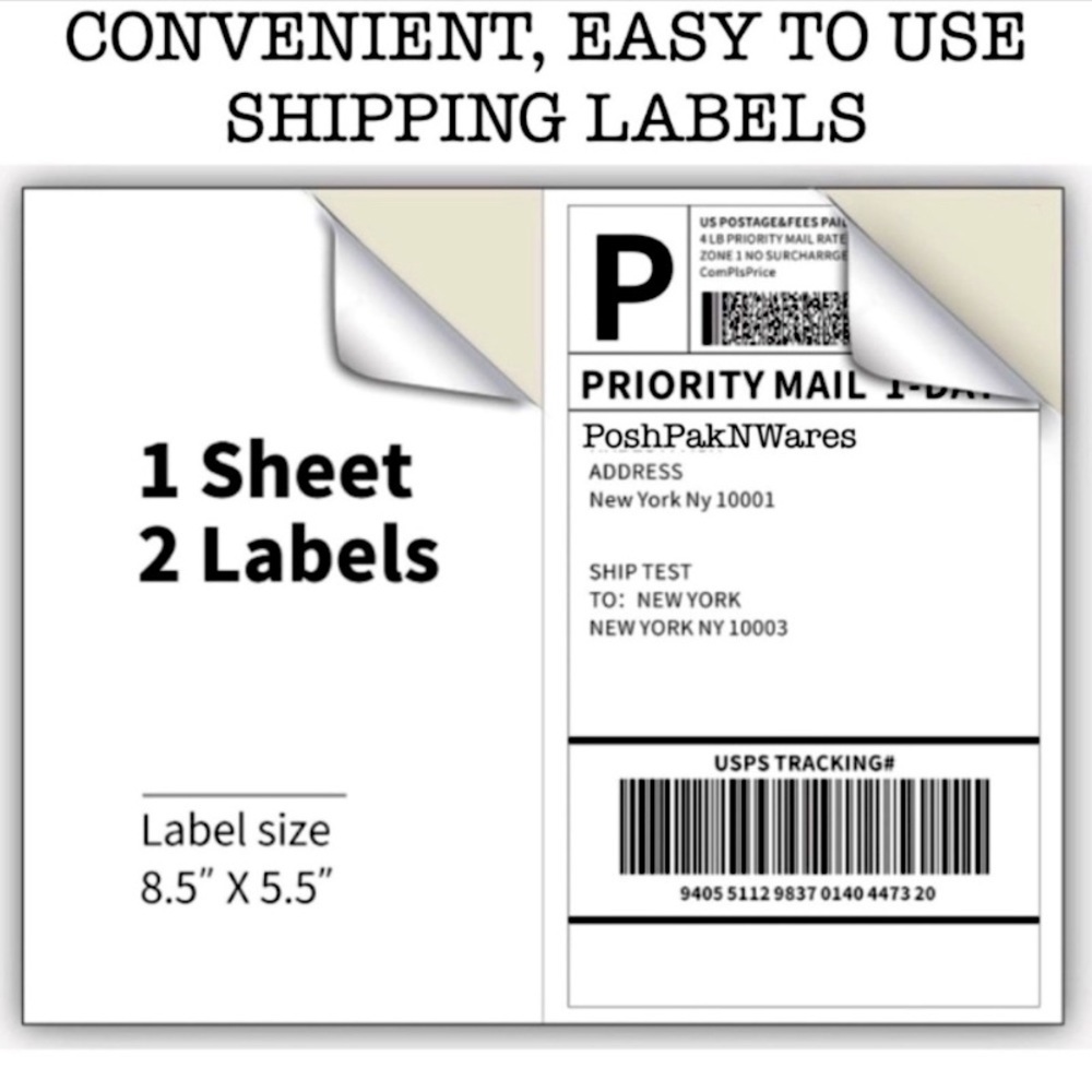 🍂20 Blank Shipping Labels = 10 sheets Fixed price